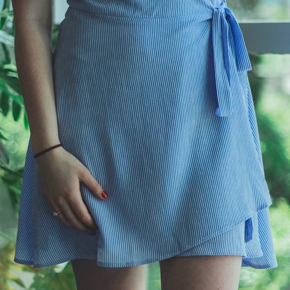 Wrap dress light blue - Picture 2 of 5